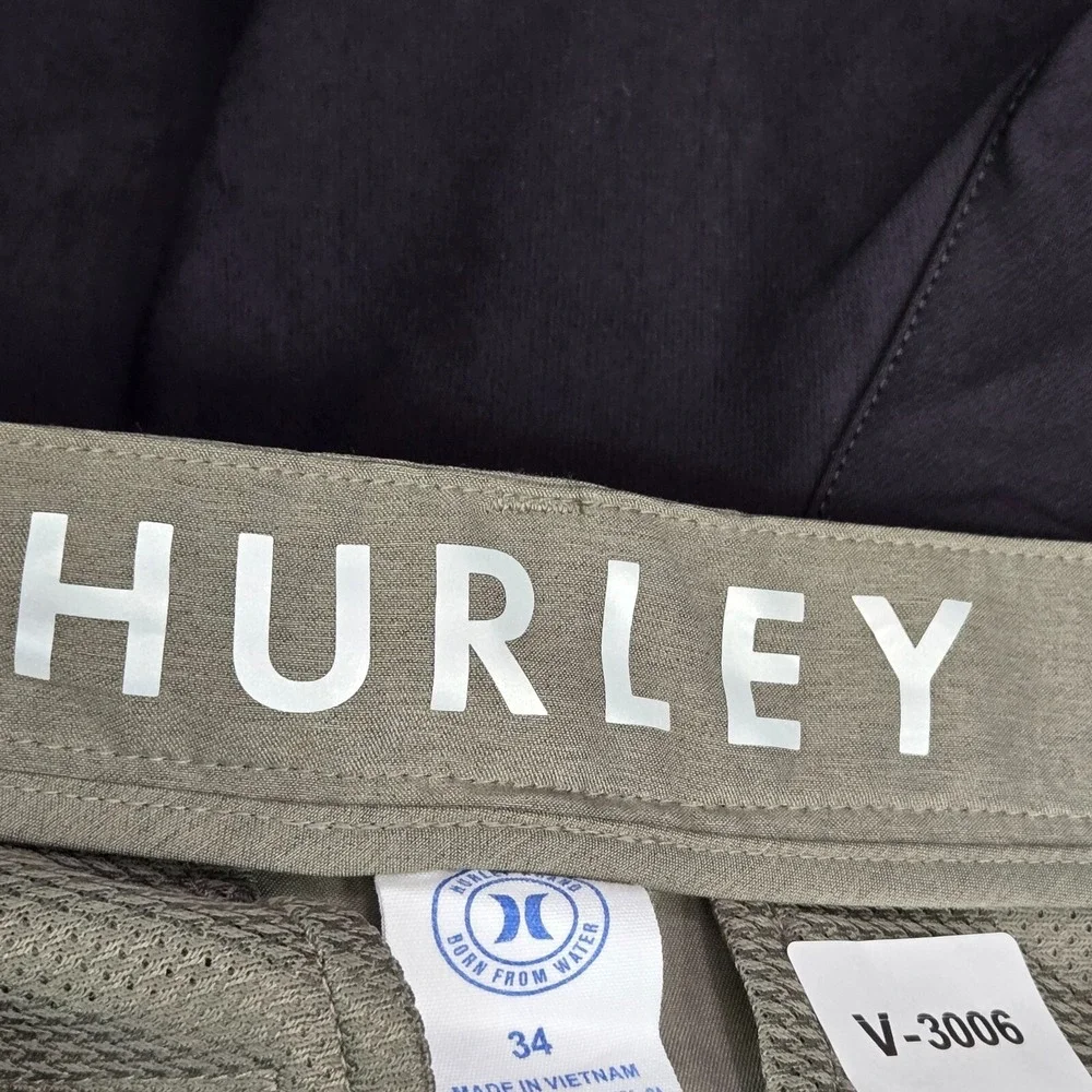Hurley Men Shorts 34 Beige Chino Performance Skater Logo READ